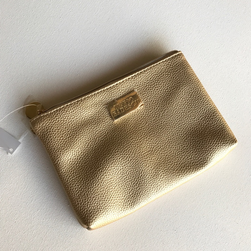 🎉 NEW 👛 Mario Badescu Gold Cosmetic Bag